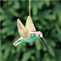 Green Glass Humming Bird - Christmas Tree Decoration