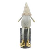 Gold and White Dangly Legs Gonk - Christmas Decoration