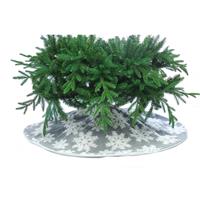 Grey and White Snowflake Tree Skirt - Christmas Decoration