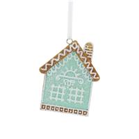 Green Gingerbread House - Christmas Tree Decoration