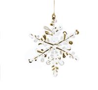 Hanging Gold Snowflake - Christmas Tree Decoration