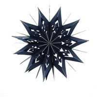 Hanging Blue Foldable Paper 3D Star - Christmas Tree Decoration