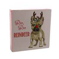 Christmas Decoration - RUN RUN REINDEER Dog Sign