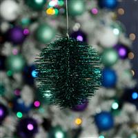 Christmas Tree Decoration - Jade Bristle Hanging Ball