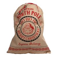 Christmas Decoration - Official North Pole Hessian Sack
