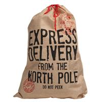 Christmas Decoration - Express Delivery Hessian Sack