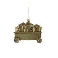 Christmas Decoration - Gold Flatbed with Presents