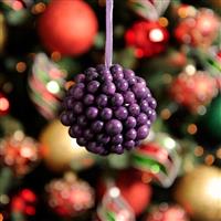 Christmas Tree Decoration - Purple Berry Cluster Bauble