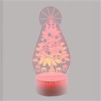 Christmas Decoration - Dual Power Acrylic Christmas Tree Light - Battery Operated