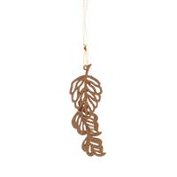 Christmas Decoration - Hanging Gold Glitter Cascading Leaves