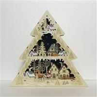 Christmas Decoration - Led Santa Sleigh Tree Scene