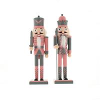 Christmas Decoration - Blush Pink and Silver Nutcrackers - Pack of 2