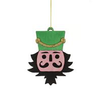 Christmas Tree Decoration - Wooden Nutcracker with Green Hat