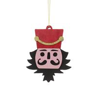 Christmas Tree Decoration - Wooden Nutcracker with Red Hat