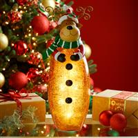 Christmas Decoration - Led Glass Reindeer - Battery Operated
