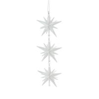 Christmas Tree Decoration - White and Iridescent Glitter Starburst drop
