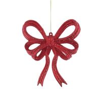 Christmas Tree Decoration - Red Glitter Bow