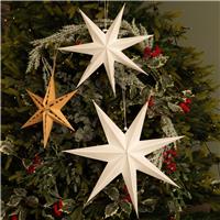 Pack of Three Paper Stars - Christmas Hanging Decoration