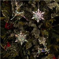 Set of 4 Assorted Acrylic Decorations - Christmas Tree Decoration