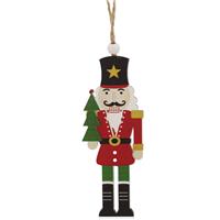 14cm Hanging Red and Green Nutcracker - Christmas Decoration