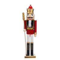Traditional Nutcracker with Gold Crown - 50cm tall - Christmas Decoration