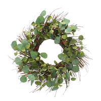 61cm Eucalyptus & Red Berries Wreath - Christmas Decoration