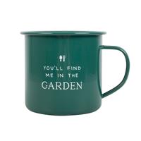 Find Me in the Garden Enamel Mug