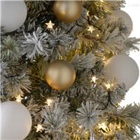50 Warm White Timer Star Lights - Battery Operated - Christmas Decoration