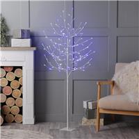 Blue and White LED Glow Worm Twig Tree - 90cm - Christmas Decoration