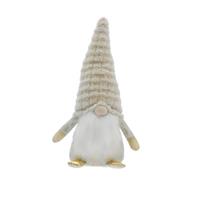 White and Gold Standing Gonk - Christmas Decoration