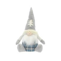 Sitting Gonk with Grey Hat - Christmas Decoration