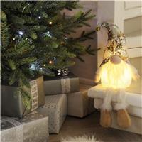 Light Up Silver and White Dangly Legs Gonk - Battery Operated - Christmas Decoration