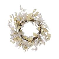 Silver and Gold Wreath with Gold Berries - Christmas Decoration