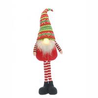 Christmas Decoration - Led Light Red and Green Gonk with Extendable Legs