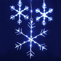 Christmas Lights - Snowflake Curtain Light - White Led Light