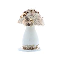 Christmas Decoration - White and Gold Toadstool