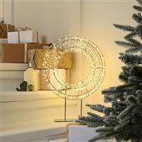 Christmas Decoration - Dewdrop Wreath on Stand - 720 Warm White Led Lights