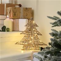 Christmas Decoration - Led Champagne Gold Tree - 30cm