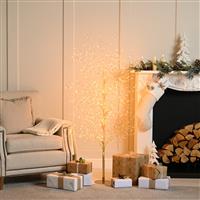 Christmas Tree - Gold Micro Dewdrop Warm White Led Tree - 180cm