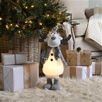 Christmas Decoration - Led Light Standing Grey Reindeer