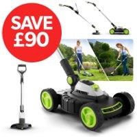 Gtech Compact Lawnmower SLM50 Body and Grass Trimmer GT50 Bundle