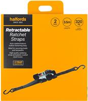 Halfords Patended 3.5M Retractable Ratchet Straps