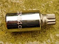 HALFORDS ADVANCED M14 SPLINE SOCKET, TRIPLE SQUARE, 1/2" DRIVE, NEW