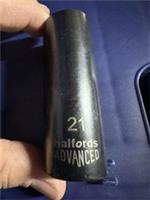 (434) 21mm HALFORDS ADVANCED 1/2 Drive Impact 6 Point Deep Socket