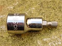 HALFORDS ADVANCED M6 SPLINE SOCKET, TRIPLE SQUARE, 1/2" DRIVE, NEW