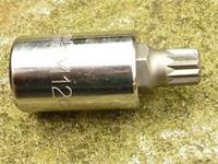 HALFORDS ADVANCED M12 SPLINE SOCKET, TRIPLE SQUARE, 1/2" DRIVE, NEW