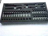 HALFORDS ADVANCED EMPTY 44 PIECE 1/4" DRIVE SOCKET FOAM CASE, NEW.