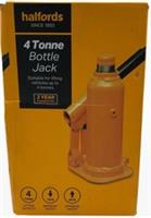 Halfords 4 Tonne Bottle Jack Vehicle Heavy Duty 36cm High 2.7cm Head Diameter