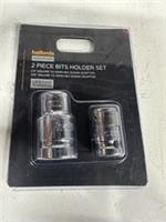 Halfords Advanced 2Pcs Bits Holder Set 1/2" & 3/8 To 10mm Hex Shank Adaptors Set