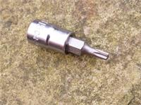 HALFORDS ADVANCED T15 SECURITY TORX SOCKET, 1/4" DRIVE, NEW.